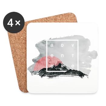 ADVENTURE - Coasters (set of 4) - white - Front