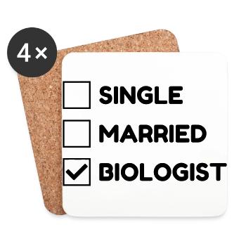 Biologie / Biologe / Wissenschaft / Leben - Untersetzer (4er-Set) - Weiß - Vorne