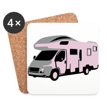 Camper - Coasters (set of 4) - white - Front