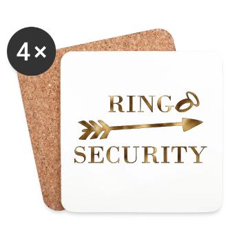 ring_security - Untersetzer (4er-Set) - Weiß - Vorne