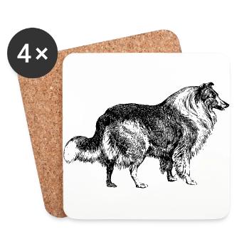 Lassie Dog - Coasters (set of 4) - white - Front