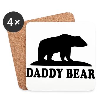 DADDY BEAR - Untersetzer (4er-Set) - Weiß - Vorne
