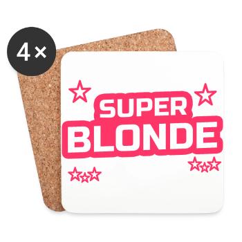 super blonde - Dessous de verre (lot de 4) - blanc - Devant