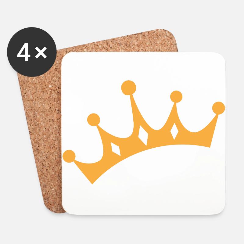 crown - Untersetzer (4er-Set) - Weiß