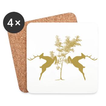 Deer - Coasters (set of 4) - white - Front