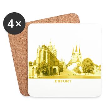 Erfurt Thuringia Cathedral Severikirche - Coasters (set of 4) - white - Front