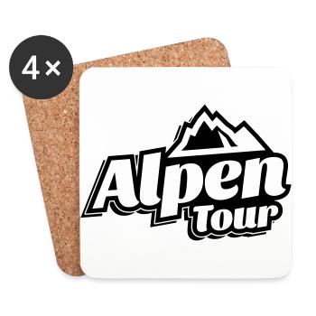 alpen tour - Untersetzer (4er-Set) - Weiß - Vorne