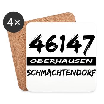 46147 Oberhausen Schmachtendorf - Untersetzer (4er-Set) - Weiß - Vorne