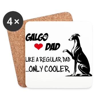 Galgo Dad - Untersetzer (4er-Set) - Weiß - Vorne