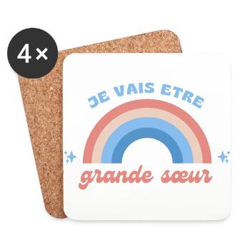 I'm going to be a big sister - Coasters (set of 4) - white - Front
