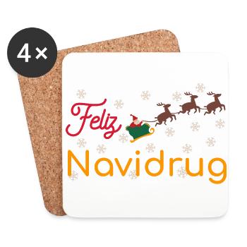 Apotheke Weihnachten Feliz Navidrug - Untersetzer (4er-Set) - Weiß - Vorne