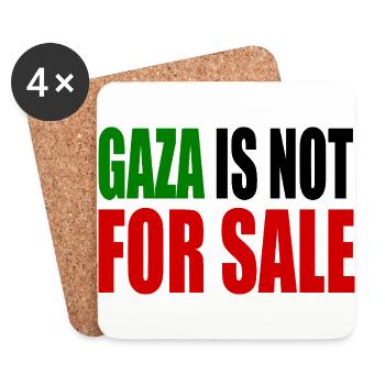 gaza is not for sale - Coasters (set of 4) - white - Front