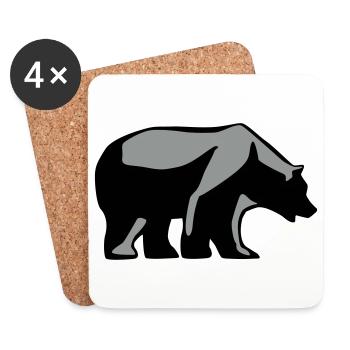 bear_2c - Coasters (set of 4) - white - Front