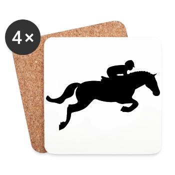 Horse Jump - Coasters (set of 4) - white - Front