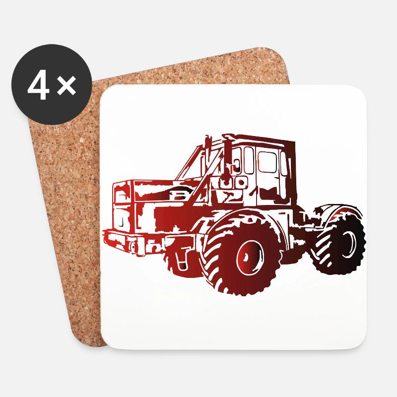 Kirovets K700 Traktor K70 - Untersetzer (4er-Set) - Weiß