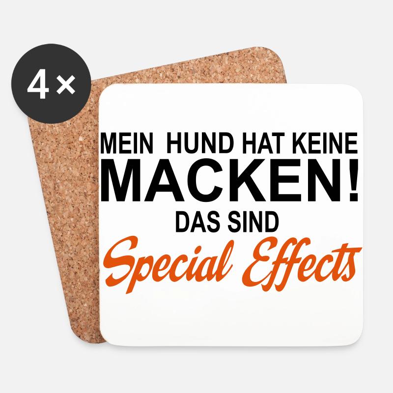 Hund - Untersetzer (4er-Set) - Weiß