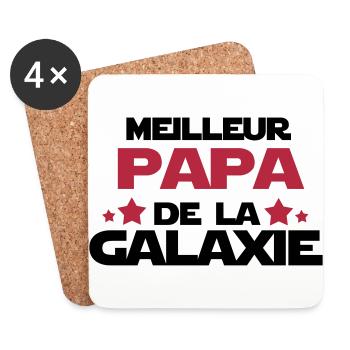 meilleur papa - Dessous de verre (lot de 4) - blanc - Devant