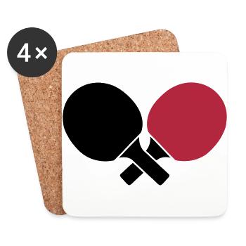 Table Tennis - Coasters (set of 4) - white - Front
