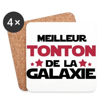 meilleur tonton - Dessous de verre (lot de 4) - blanc - Devant