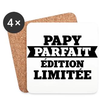papy parfait édition limitée - Dessous de verre (lot de 4) - blanc - Devant