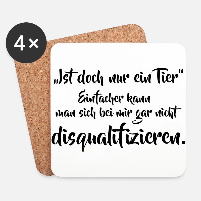 Ist doch nur ein Tier... - Untersetzer (4er-Set) - Weiß