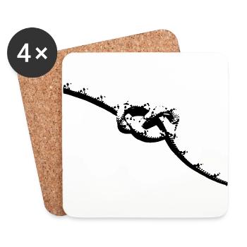 climbing rope - Coasters (set of 4) - white - Front