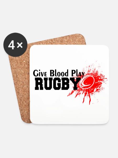 RUGBY - Untersetzer (4er-Set) - Weiß