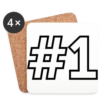 Sport Number 1 One - Coasters (set of 4) - white - Front