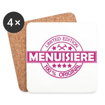 menuisiere limited edition logo.svg - Dessous de verre (lot de 4) - blanc - Devant
