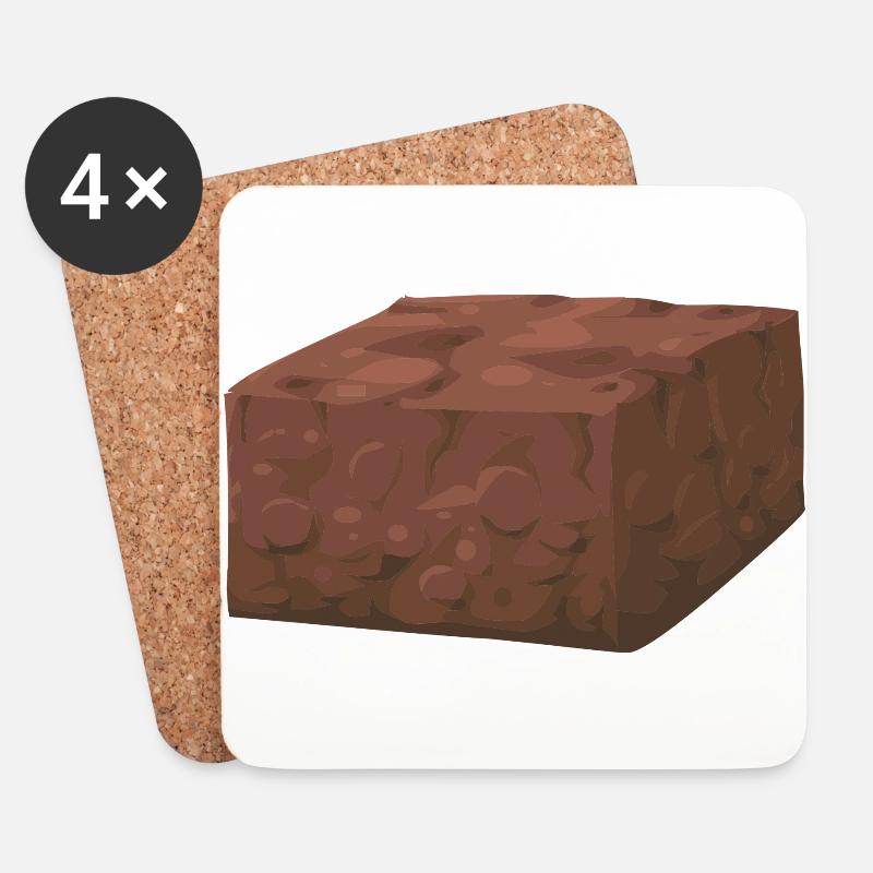 Brownie - Untersetzer (4er-Set) - Weiß