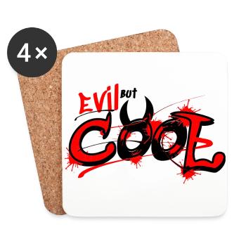 drôle disant pour hommes et femmes - Krampus GAG - Dessous de verre (lot de 4) - blanc - Devant