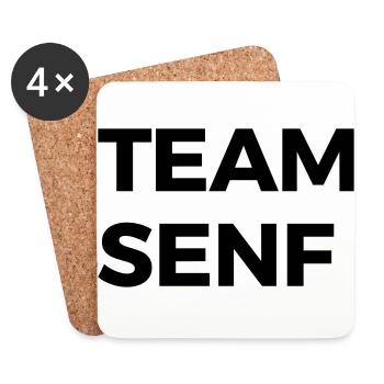 TEAM SENF - Untersetzer (4er-Set) - Weiß - Vorne