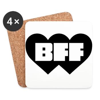 Best Friends Forever - Coasters (set of 4) - white - Front