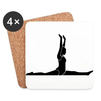 Gymnastics - Gymnast - Coasters (set of 4) - white - Front