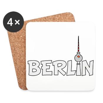 Berlin - Untersetzer (4er-Set) - Weiß - Vorne