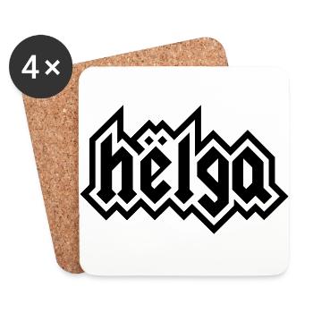 Helga - Dessous de verre (lot de 4) - blanc - Devant
