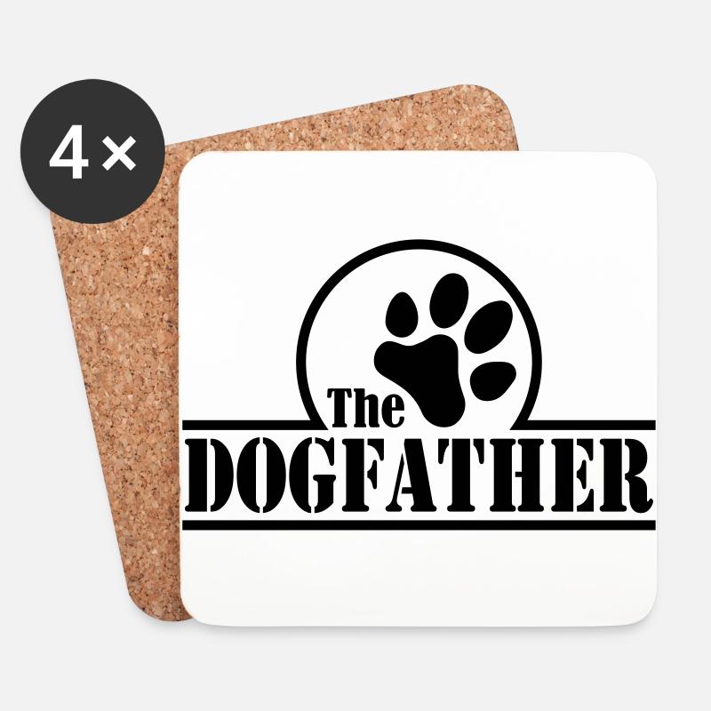 The Dogfather - Untersetzer (4er-Set) - Weiß