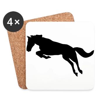 Horse, Riding - Coasters (set of 4) - white - Front