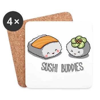 Sushi Buddies - Untersetzer (4er-Set) - Weiß - Vorne