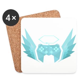 Controller with joins (pastel turquoise) - Coasters (set of 4) - white - Front
