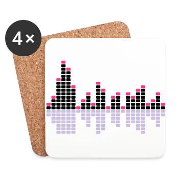 Equalizer1 3c - Untersetzer (4er-Set) - Weiß - Vorne