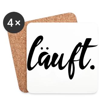 running jogging success motto make running fun - Coasters (set of 4) - white - Front