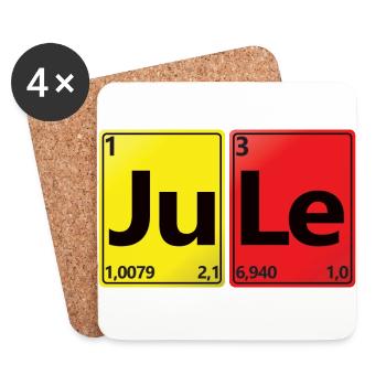JULE - Your name in chemistry look - Coasters (set of 4) - white - Front