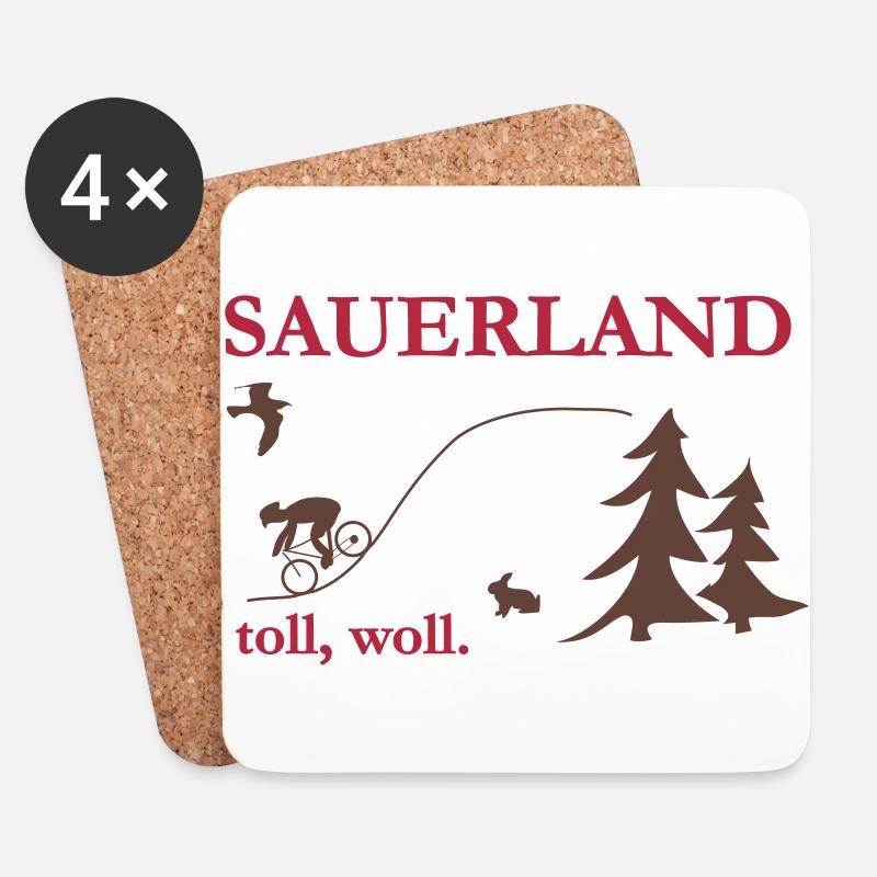 Sauerland - Untersetzer (4er-Set) - Weiß