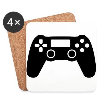 Gaming - Dessous de verre (lot de 4) - blanc - Devant