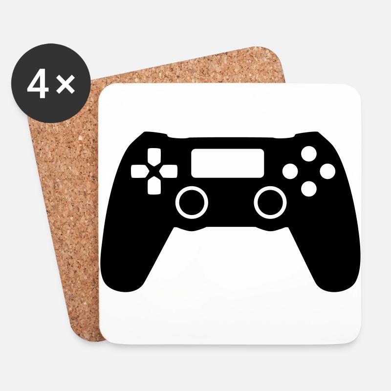 Gaming - Untersetzer (4er-Set) - Weiß