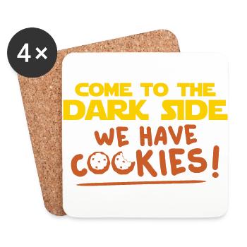 COME TO THE DARK SIDE WE HAVE COOKIES - Coasters (set of 4) - white - Front