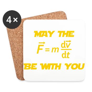 QUE LA FORCE MATH FORMULA SOIT AVEC VOUS - Dessous de verre (lot de 4) - blanc - Devant