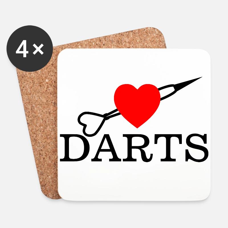 Darts Dart - Untersetzer (4er-Set) - Weiß
