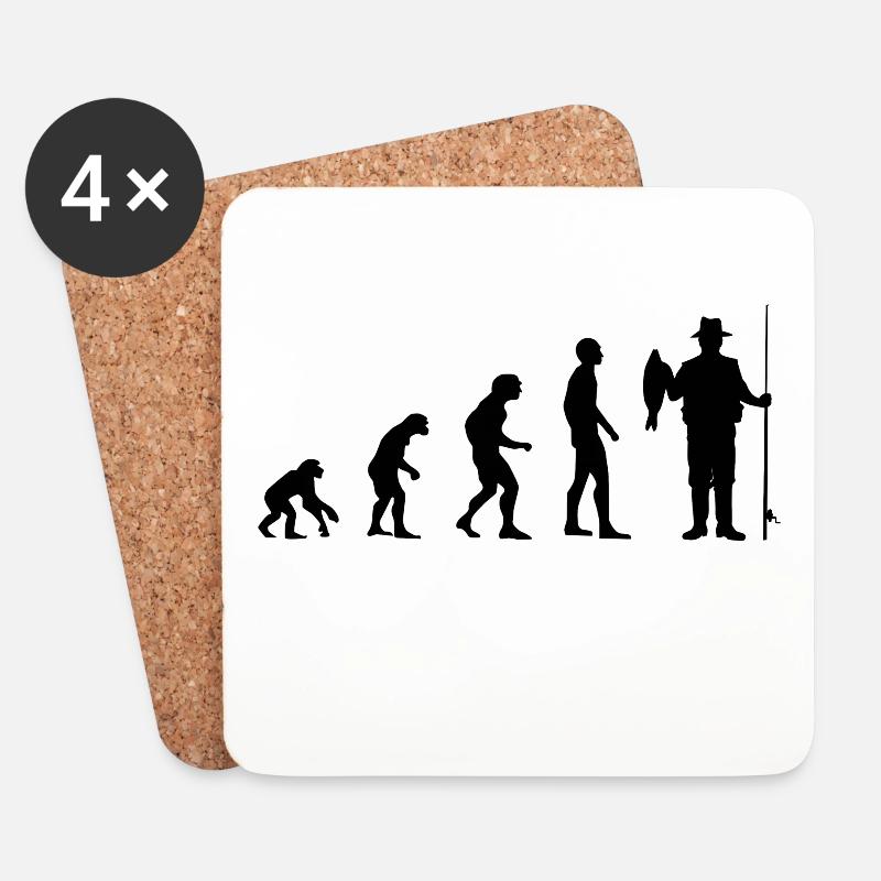 Angler Evolution - Coasters (set of 4) - white